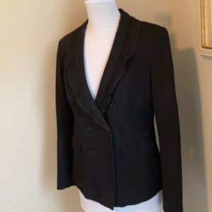 Sz 10 Ponte Ruffled Blazer from WH/BM